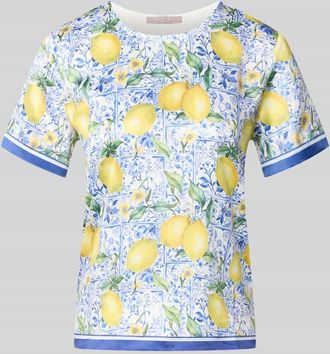 Christian Berg Blusenshirt aus Satin im Allover-Look in Ecru, Gr&ouml;&szlig;e 34