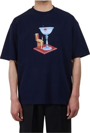 Dr&ocirc;le de Monsieur T-Shirts, male, Blue, Size: M T-Shirt Cocktail