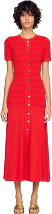 Sandro Knit maxi dress in Red at Nordstrom, Size 34 Eu