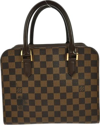 Louis Vuitton Brera Handbag Damier Brown Canvas Handbag (Pre-Owned)