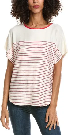 Max Studio Short Sleeve Stripe Top