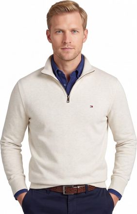 Tommy Hilfiger sweater Tommy Hilfiger creme gemeleerd katoen