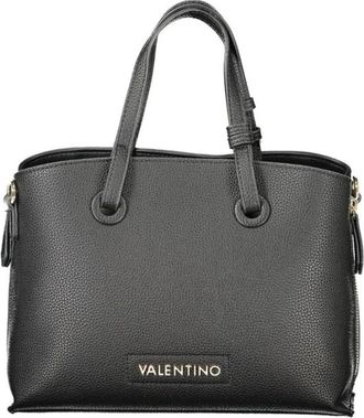 Valentino Uitbreidbare Polyethyleen Handtas met Verstelbare Schouderriem en Dubbele Compartimenten - Dames - Handtassen - Zwart - ONE Size - Tassen