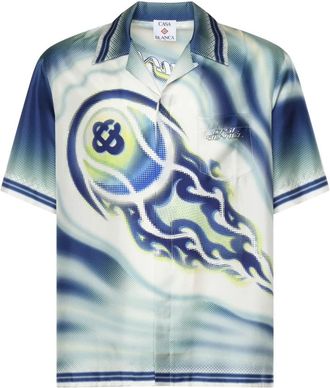 Casablanca The Art of the Serve Shirt - Heren - Korte mouwen Overhemden - Veelkleurig - M - Overhemden