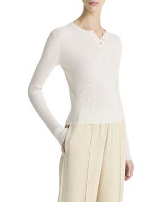 Vince Ribbed Henley Shirt