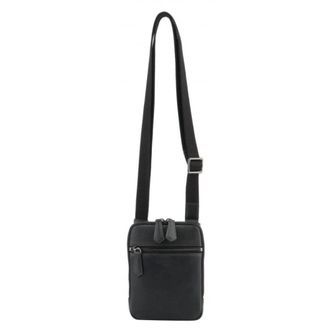 Pourchet Tassen, Heren, Zwart, ONE Size, Leer, Raphael Crossbody Bag