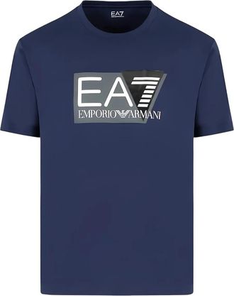 Emporio Armani logo T-shirt - Blue