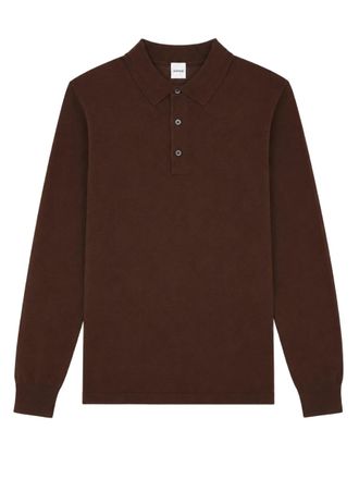 Aspesi Long-Sleeve Virgin Wool Polo Shirt