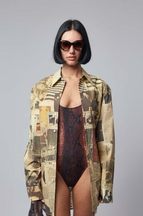 Jean Paul Gaultier Swimsuit Printed python