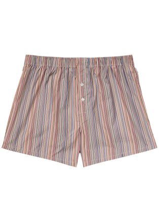 Paul Smith Striped Cotton-poplin Boxer Shorts - Multicoloured 1 - XL
