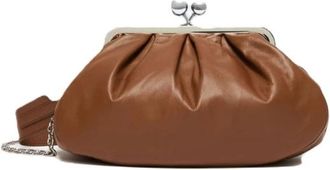 Max Mara Spanish Heritage Pasticcino Bag - Dames - Clutches - Bruin - ONE Size - Leer - Tassen