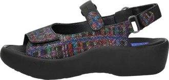 Wolky Jewel Giza Flat Sandalen - Dames - Sandalen - Zwart - 43 EU - Wol - Schoenen
