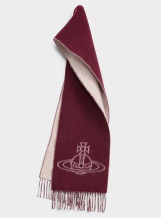 Vivienne Westwood Mens Orb reversible wool scarf