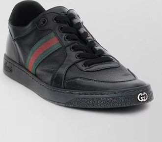 Gucci stretch leather lace up sneakers