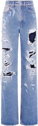 Paco Rabanne Straight Jeans - Dames - Regular Fit Jeans - Blauw - W26 - Katoen - Jeans