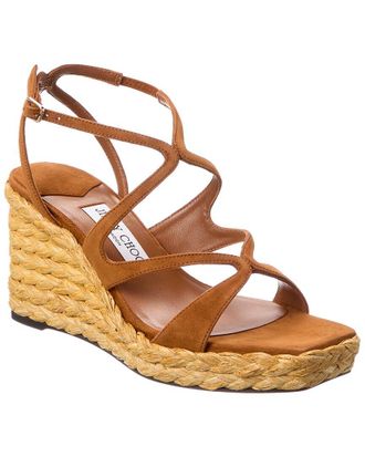 Jimmy Choo London Ayla 85 Suede Wedge Sandal