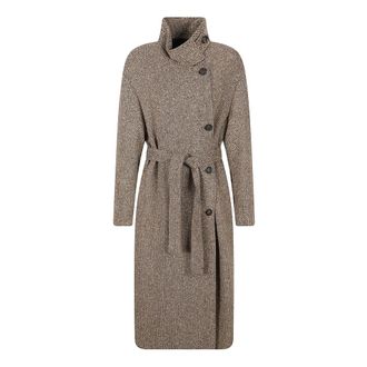 Brunello Cucinelli Dames, Mantels, Bruin, Maat: S Wol