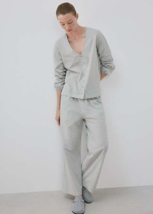 Mango Pigiama due pezzi quadri Vichy grigio - Donna - S - MANGO