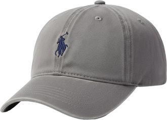 U.S.Polo Association Mens Mens Washed Twill Cotton Adjustable Baseball Hat with Pony Logo and Curved Brim, Light Grey, One Size