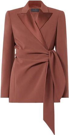 Max Mara Mxebano Cady Blazer - Dames - Blazers - Bruin - S - Polyester - Jassen