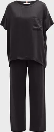 Lunya Washable Silk Tee Pant Set