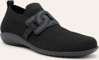 Naot Womens Picton Shoes In Black W/ Silver Knit