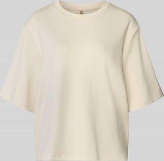 Soyaconcept T-Shirt mit Rundhalsausschnitt in Beige, Gr&ouml;&szlig;e XXL