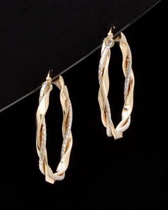 Italian Gold, Inc 14K Italian Gold Two-Tone Hoops