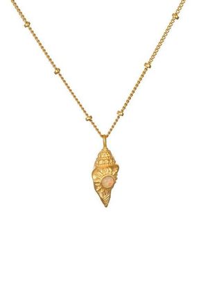 Satya Jewelry Resilient Spirit Opal Conch Shell Necklace in Gold at Nordstrom