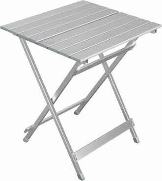 Woltu Mesa De Camping De Aluminio, Picnic, Camping, Jard&iacute;n, Hogar, 50,5 X 47 X 59,5 Cm, Plateado - Woltu