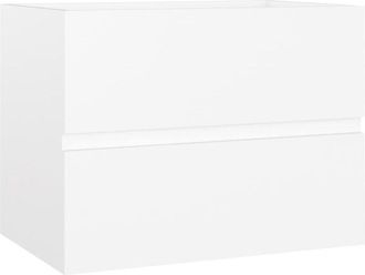 vidaXL Armario para lavabo madera contrachapada blanco 60x38,5x45 cm Vidaxl