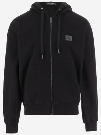 Dolce & Gabbana katoenen sweatshirt met capuchon en logopatch