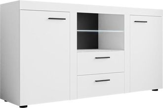 Mirjan24 Cómoda Tucson 104, Blanco, Con cajones y puertas, Número de cajones: 0, 82x157x40cm, led