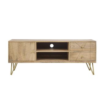 Miliboo Miliboo - Mueble Tv En Mango Y Metal Linium