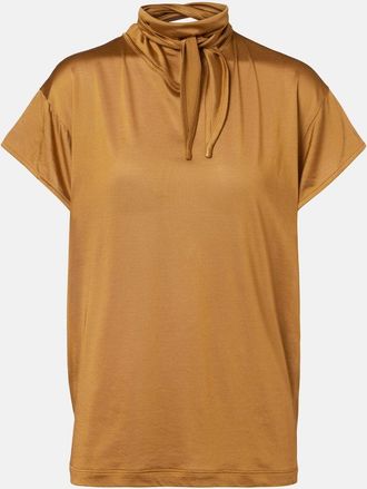Christophe Lemaire Scarf-detail jersey top