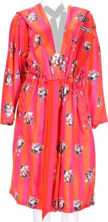 Golden Goose Vibrant Fuchsia Coat with Floral Prints