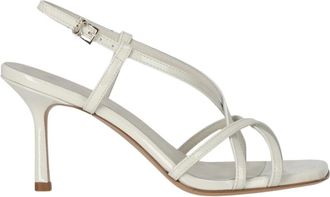 Sergio Levantesi Elegante hak sandaal Ilenia - Dames - Sandalen met hakken - Wit - 37 EU - Leer - Schoenen