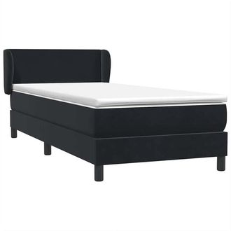 vidaXL Cama Box Spring Con Colch&oacute;n Cuero Sint&eacute;tico Negro 80x220 Cm Vidaxl
