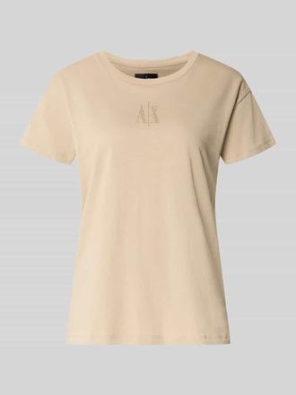 A|X Armani Exchange T-Shirt aus reiner Baumwolle in Sand, Gr&ouml;&szlig;e XL