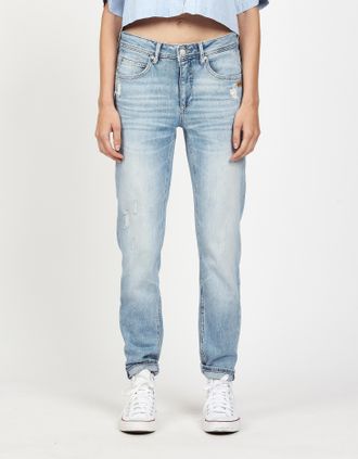 Gang 5-Pocket-Jeans GANG 94ADELA, Damen, Gr. 26, N-Gr, destroyed soft blau, Denim/Jeans, Obermaterial: 97% Baumwolle, 2% Elastomultiester, 1% Elasthan, nor
