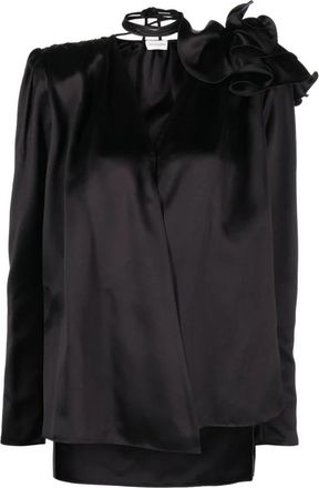 Magda Butrym Zwarte Trui - Dames - Blouses - Zwart - XS - Wol - Overhemden