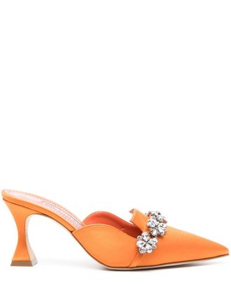 Manolo Blahnik Mules Permu 75mm - Arancione