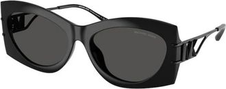 Michael Kors Authentieke Navarra Bril met Premium Kwaliteit - Dames - Zonnebrillen - Zwart - 57 MM - Accessoires