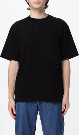 Bottega Veneta T-shirt girocollo in cotone con spalla caduta