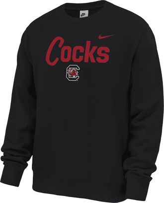 Nike Mens College (South Carolina Gamecocks) Fleece Crew-Neck Sweatshirt in Black | M33234P201SCAR-BLK