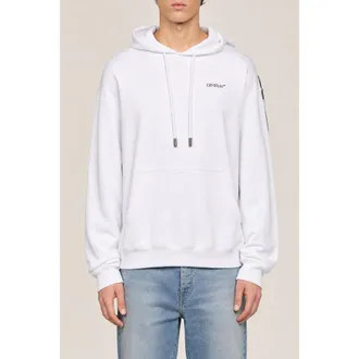 Off-white Mens White Cotton Hooded Sweater, Size XXL