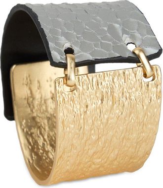 Saachi Saachi Textured Leather Bracelet