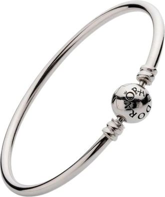 Pandora Zilveren Bangle Armband - Dames - Armbanden - Grijs - ONE Size - Accessoires