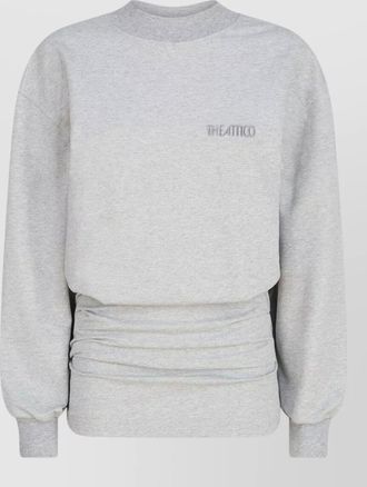 The Attico cotton blend crew neck mini dress