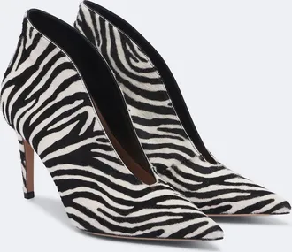 Gianvito Rossi Vania zebra-print calf hair pumps